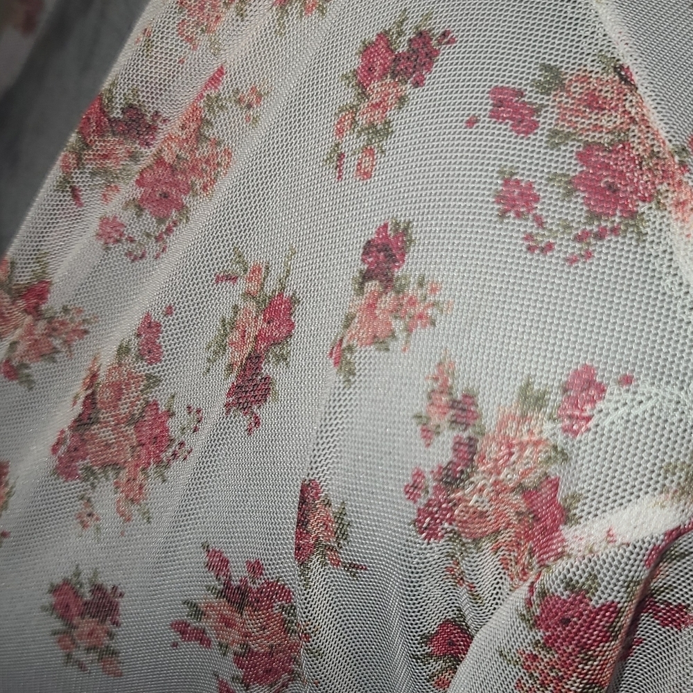 PLUS, Kimono Cover Up FEMININE Vintage look. NEW. LONG.  3XL shabby chic - Picture 7 of 8
